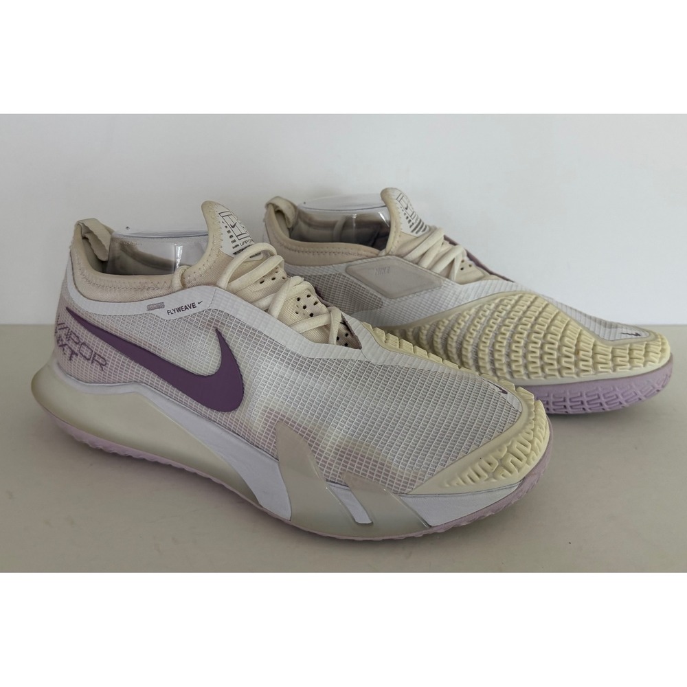 Nike Court Air Zoom Vapor NXT Womens Tennis Shoes White Purple Pickleball US 9